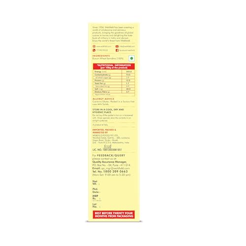 Image of Weikfield Spaghetti Pasta 400g Pouch | Healthy Pasta Made With 100% Durum Wheat Semolina | No Maida | Rich in Protein & Fibre | Non-Sticky | 100% Vegetarian (Pack of 3)