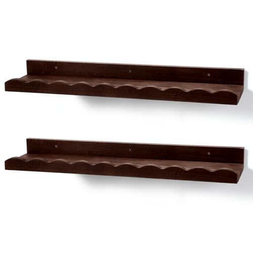 Suzile 2 Pcs Scalloped Shelves Wall Floating Shelves...