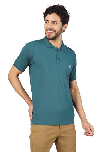 Image of Men's Regular Fit Polo Collar Half Sleeve T-Shirt Cotton Blend Polo T-Shirt Comfortable Lightweight Plain T-Shirt