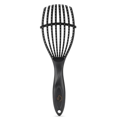 Image of Ultra Hold Detangler Hair Brush - Curly & Straight Hair Brush for Women & Men Accessories Use in Salon, Home & Personal Use - Pain Free, Ergonomic Handle - Lightweight Detangle Brush For Kids & Adults