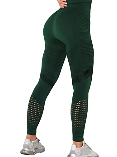 CheChury Leggings Mujer Push Up Mallas Pantalones Deportivos anticeluliticos Suave Malla Transpirable Elásticos Alta Cintura Elásticos Yoga Fitness de Control la Barriga