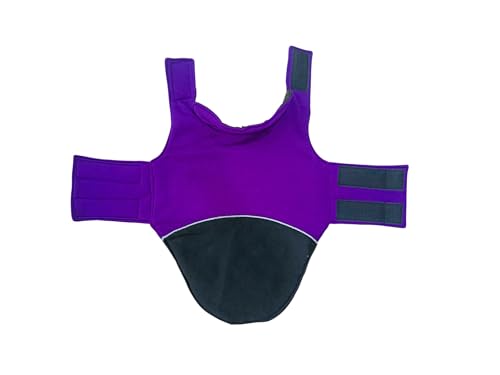 Image of The Pets Company Dog Winter Coat Jacket, Clothes, Windproof, Reversible, Light Weight, Washable, Ultra Warm Thick Fleece Lined Dog Vest for Cold Weather Protection, (Purple Black, Medium - 18 Inch)