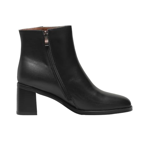 ONEENO Women's Dress Heels Leather Ankle Boots3