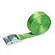 LOADCARE 4er Set Spanngurte mit Klemmschloss Befestigungsgurt Schnellspanngurt 25mm breit Klemmschlossgurt einteiliger Zurrgurt 350daN (Neon Grün, 4 m)
