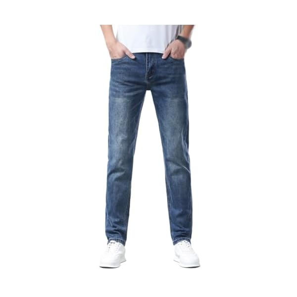 Casual Jeans Slim Stretch Men's Straight Leg Long Clothing