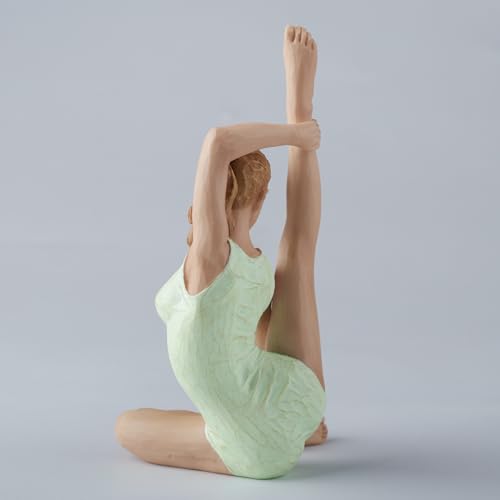 Estatua de resina pintada a mano pose yoga abstracta 16.5 cm miniatura 7