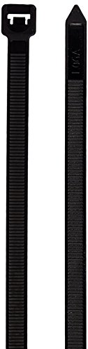 South Main Hardware 848247 36-in, 50-Pack, 175-lb, Standard Nylon Cable Tie, Black UV, 50 Piece