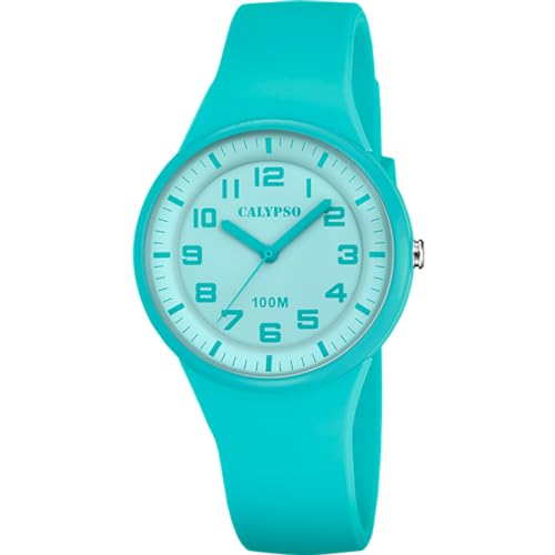 CALYPSO Reloj Mujer Analógico de Caucho Azul - Movimiento de Cuarzo - Relojes Mujer - Cristal de Alta Resistencia - Resistente al Agua 10 ATM K5851/4 - Trendy