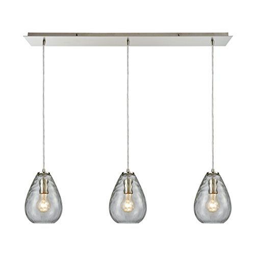 Hottest Sales Elk Lighting 10760/3LP Pendant Light, Satin Nickel,9.00x36.00x36.00