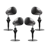 4 Pack of Forza 5.25″ Outdoor Landscape Speakers – Weather-Resistant, 70V/8 Ω Compatible, 2-Way Design for Patio, Garden & Deck Audio