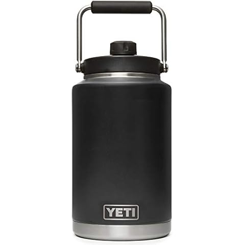 YETI Rambler Gallon Jug, Vacuum Insulated, Stainless Steel with MagCap, Black Cover