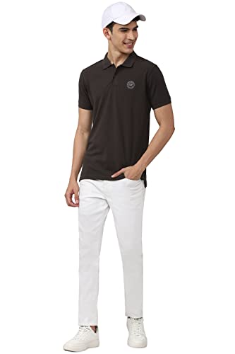 Image of Peter England Men's Solid Slim Fit Polo Shirt