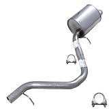 Northeastern Exhaust | Stainless Steel Rear Resonator Pipe Compatible for 2006-2009 Chevy Trailblazer and GMC Envoy 4.2L | Free Clamp Included | Automotive Replacement Part