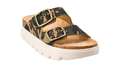 Image of Corkys Footwear Hey Girl Womens 1 inch Rumor Has It Platform Sandals, Featuring Two Adjustable Buckles, A soft Footbed, And A Lug Outsole, Perfect For Summer