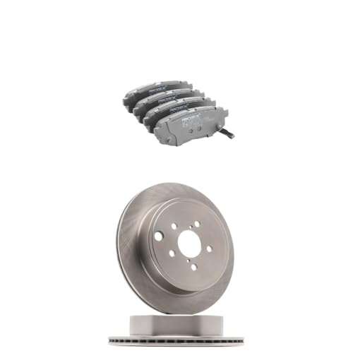 RIDEX Kit de discos de freno y pastillas 3405B2260 Eje trasero sin tornillos ventilación interna