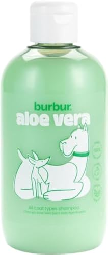 BURBUR - Aloe Vera, Shampoo für Haustiere | 400 ml | veganes Shampoo für Hunde und Katzen | alle Rassen | alle Haartypen | mit Vitamin E BURBUR - Aloe Vera, Shampoo für Haustiere | 400 ml | veganes Shampoo für Hunde und Katzen | alle Rassen | alle Haartypen | mit Vitamin E