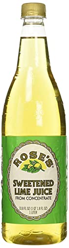 Rose's Lime Juice - Sweetened, 1 Liter (33.8 Fluid Ounces) Plastic Bottle (Pack of 2)