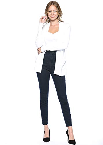 Image of Urban Look Womens Basic Long Sleeve Open Front Comfy Sweater Cardigan