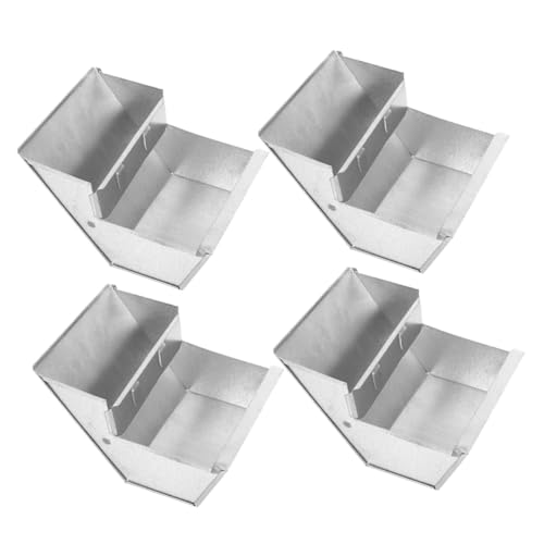 Totority 4個属製 小動物用餌箱 耐久性 大容量 うさぎ ケージ用 フードデ