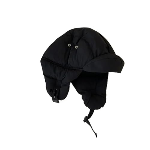 CHRISK Chapeaux de protection auditive rétro pour homme et femme - Version coréenne - Pour l'hiver et l'extérieur - Pour l'équitation et le ski, Noir , taille unique