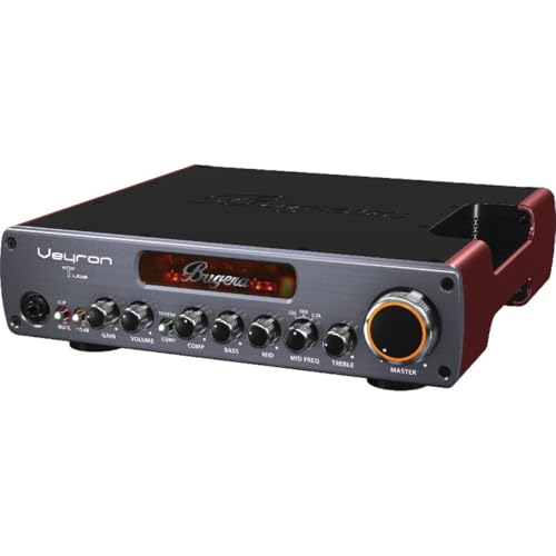 Bugera VEYRON TUBE BV1001T Ultra-Compact 2,000-Watt Class-D Bass Amplifier with Tube Preamp, Optical...