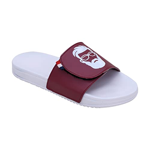 Image of PERY-PAO Mens Comfort Sliders Grey, Sky Blue, Black, White, peach, Neon Green, Olive Green Boys Flip-Flops