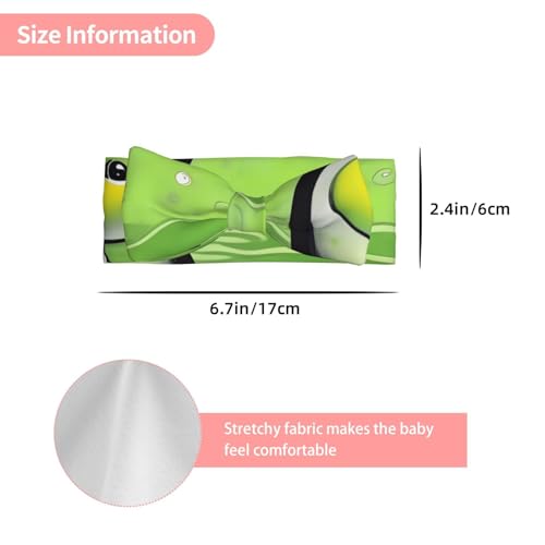 Green Duck Baby Bow Headband, Soft Baby Bow Hair Accessory For Newborn Babies, &*Toddlers, Kids.3