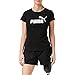 PUMA Ess Logo Tee W, Maglietta Donna, Nero (Cotton Black), XS