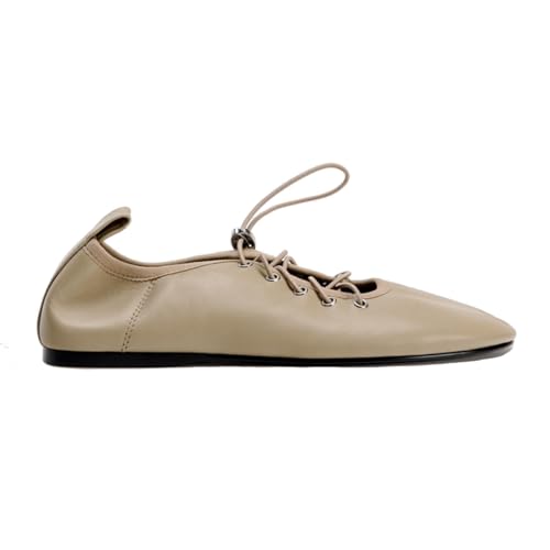 Women's Faux Leather Ballet Flats All-Match Fashion Rounded Toe Comfortable Flat Shoes Party Dress Walking Shoes