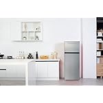 Frigidaire 2 Door Apartment Size Refrigerator with Freezer, 7.5 cu ft, Retro, Silver, Platinum - Image 3