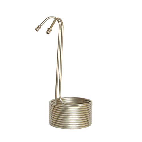 Brewferm® Chill'in 20 koelers - roestvrij staal, koelt 20 liter kruiden tot 20-25 °C in slechts 20 minuten, compatibel met Gardena tuinslangaansluitingen