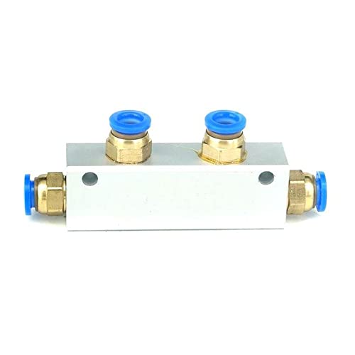A Kit Push Fit 8mm 8 Way Pneumatic Air Manifold Block Splitter with Couplers