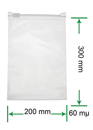 HeiZip - 100 sacchetti con chiusura a zip, 200 x