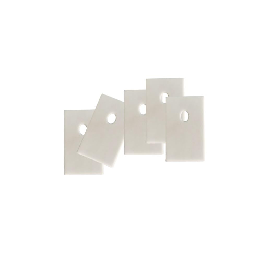 Fogli di ceramica di allumina for produzione di precisione, fogli di ceramica di nitruro di alluminio ultrasottile perforati 50 pezzi(20X25X0.6mm)