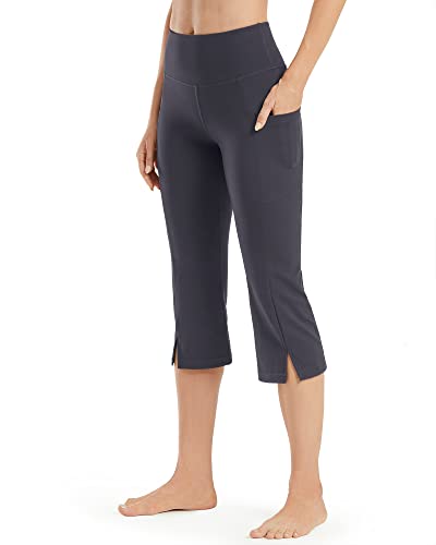 Image of Promover Bootcut Yoga Pants for Women Capri with Pockets High Waisted Casual Work