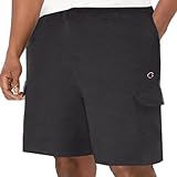 Champion Big and Tall Fleece Cargo Shorts for Men, Athletic Sweat Shorts Charcoal Heather
