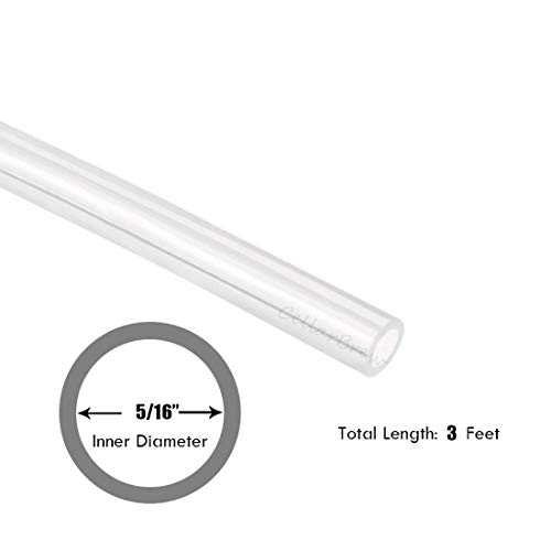 Image of 5 /16 inch ID x 7 /16 inch OD Food Grade Silicon Tubing, 3 Feet, Clear, Silicone, Non-Toxic, BPA Free