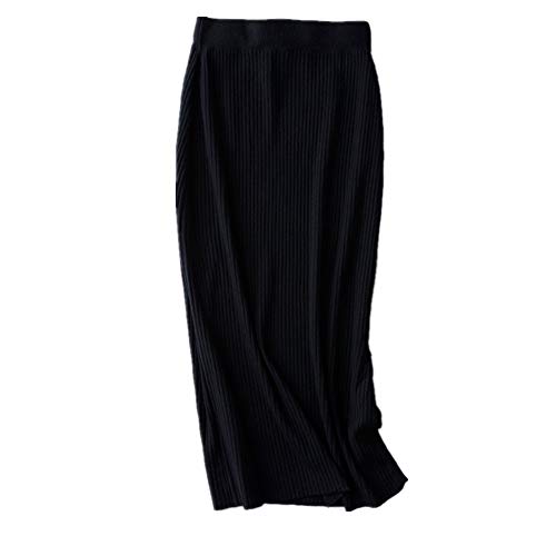 Preisvergleich Produktbild Damen Röcke Schmale Strickröcke (Schwarz, Large)