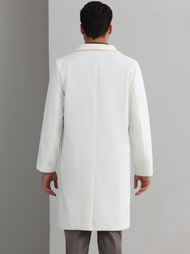 Lars Amadeus Winter Coats for Men's Notched Collar Double Breasted Long Trench Coat3