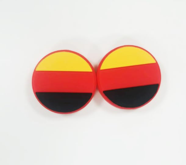 Jinshining Flag of Germany Flag Emoji Tennis Racket Vibration Dampener Soft Silicon Racket Dampener Cartoon Shape Tennis Racquet Shock Absorbers Tennis Racket for Racquetball