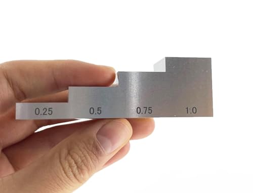 Bloque de calibración para prueba ultrasónica de 4 pasos 0.250" 0.500" 0.750" 1.000" para medidor de espesores ultrasónico miniatura 5