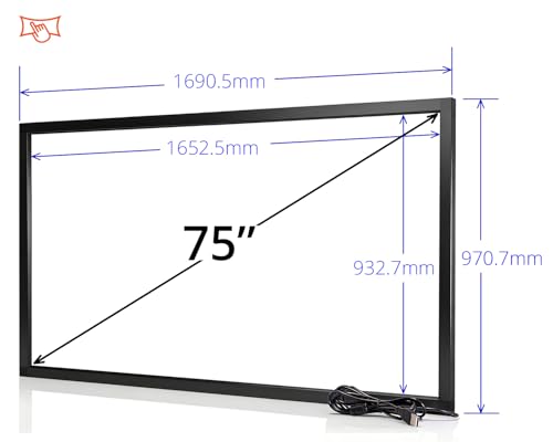 Image of Chengying 75 inch Multi-Touch 10 Points Infrared - 75 inch IR Touch - USB - HID Compatible
