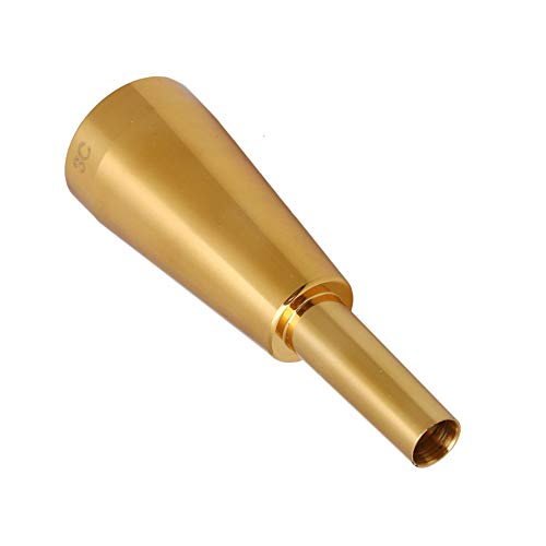 Embouchure de trompette 3C plaquée or pour remplacer une pièce usée ou abîmée