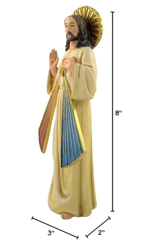 Figurilla católica tallada y pintada a mano 8 pulgadas miniatura 6