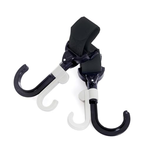 RORPOIR 2個ベビーカーフック バギーハンガー 取り外し簡単 荷物掛け 日用品やおむ用 最大対応 フックとループ式 車椅子にも使用可能