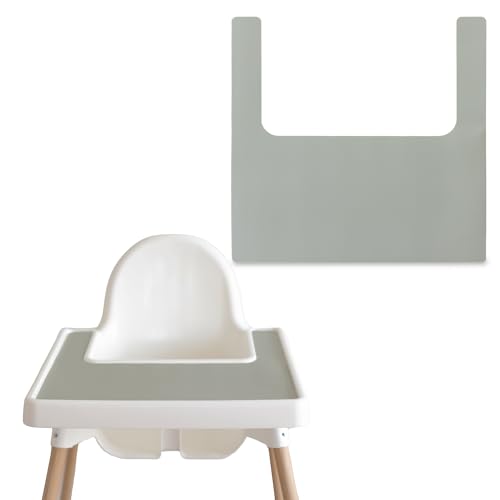 Yeah Baby Goods Placemats Compatible with IKEA Antilop High Chair (Desert Sage) Slip-Resistant & Food-Grade Silicone High Chair Mat for High Chair Tray - Easy Clean High Chair Accessory