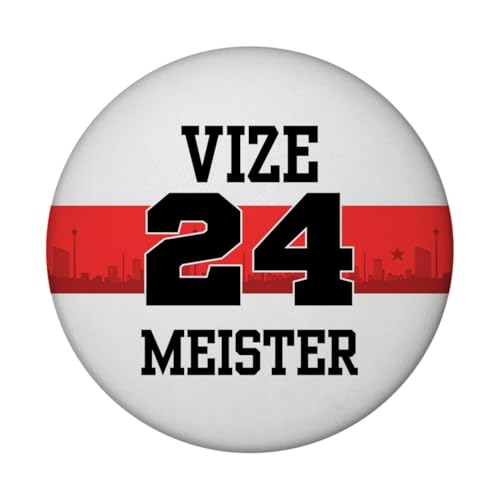 Stuttgart Brustring Magnet rund mit Spruch Vizemeister 2024 Überraschungsvize aus Schwaben Internationale Fußballmeisterschafts-Sensation voller Stolz