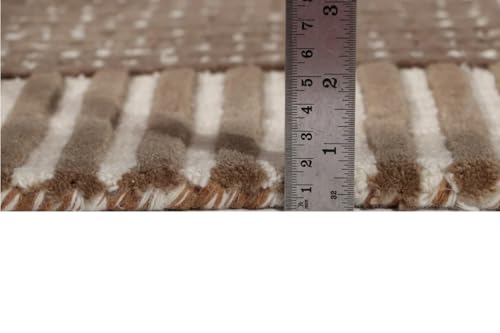 Image of Hand Made Tufted Carpet Natural Wool Floral Design Non Slip Area Rug for Your Home Weight- |13 Pound|Size-4x6 Feet (48x72 Inch)