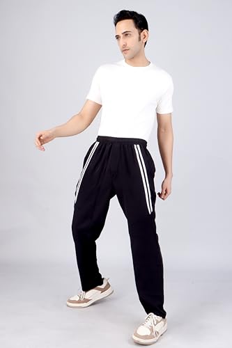 Image of Amazon Brand - INKAST Men Relaxed Quick-Dry Side Stripe Track Pants | Straight Fit | Gym Wear for Men | Active Wear | Quick Dry
