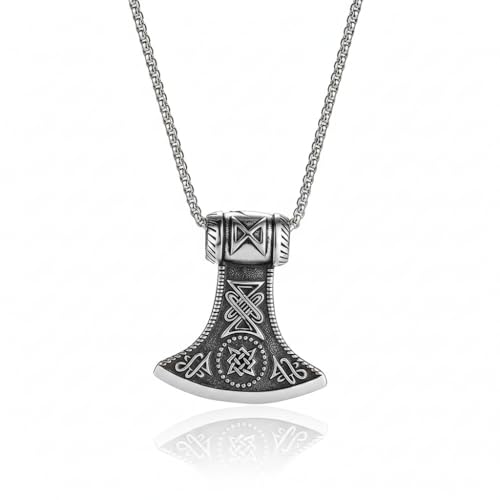 Image of THE MEN THING ASGARDIAN FANG -Titanium Steel Pendant with Stainless Steel 24inch Round Box Chain, American trending Style for Men & Boy